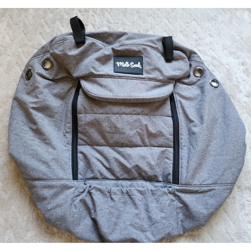 Milk Snob Heather Grey Infant Car Seat Cover Fleece Lined Warm Weather Shield
